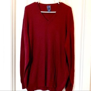 T Harris Lindon Pullover Burgundy Sweater …